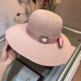 C-hat GUCCI  Womens Beach Sun Straw Hat UV UPF50 Travel Foldable Brim Summer UV Hat