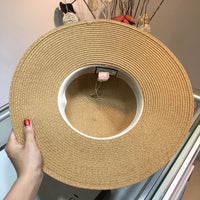 C-hat GUCCI  Womens Beach Sun Straw Hat UV UPF50 Travel Foldable Brim Summer UV Hat