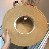 C-hat GUCCI  Womens Beach Sun Straw Hat UV UPF50 Travel Foldable Brim Summer UV Hat
