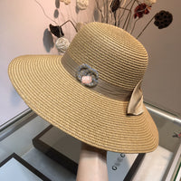 C-hat GUCCI  Womens Beach Sun Straw Hat UV UPF50 Travel Foldable Brim Summer UV Hat
