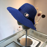 C-hat GUCCI  Womens Beach Sun Straw Hat UV UPF50 Travel Foldable Brim Summer UV Hat