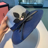C-hat GUCCI  Womens Floppy Summer Sun Beach Straw Hat UPF50 Foldable Wide Brim