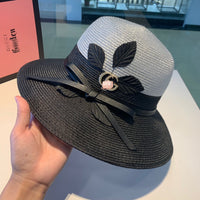 C-hat GUCCI  Womens Floppy Summer Sun Beach Straw Hat UPF50 Foldable Wide Brim