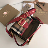 H-bag Burberry buckle 19.5-5-12 cm Women's Handbags Satchel Bag Ladies Purse Tote Shouler Bag