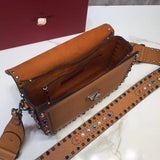 H-bag Valentino Garavani Rockstud Rolling 26-9-17cm Ladies Purses Leather Handbags Top Handle Cross Body Shoulder Bags Wristlets Clutches Wallet