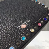 H-bag Valentino Garavani Rockstud Rolling 26-9-17cm Ladies Purses Leather Handbags Top Handle Cross Body Shoulder Bags Wristlets Clutches Wallet