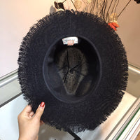 C-hat GUCCI  Women Wide Brim Straw Roll up Hat Fedora Beach Sun Hat UPF50+