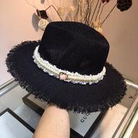 C-hat GUCCI  Women Wide Brim Straw Roll up Hat Fedora Beach Sun Hat UPF50+