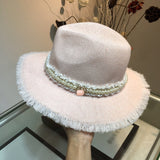 C-hat GUCCI  Women Wide Brim Straw Roll up Hat Fedora Beach Sun Hat UPF50+