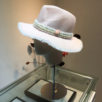 C-hat GUCCI  Women Wide Brim Straw Roll up Hat Fedora Beach Sun Hat UPF50+
