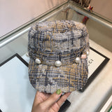 C-hat 100% Wool Newsboy Cap Grey Series Panel Tweed Cabbie Hat