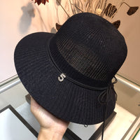 C-hat Womens Wide Brim Sun Hat with Wind Lanyard UPF 50 Beach Summer Sun Straw Hats for Women