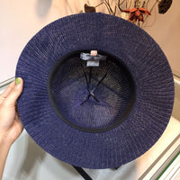 C-hat Womens Wide Brim Sun Hat with Wind Lanyard UPF 50 Beach Summer Sun Straw Hats for Women