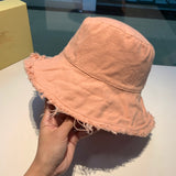 C-hat Burberry 100% Cotton Boonie Fishing Bucket Women Summer String Hat Cap
