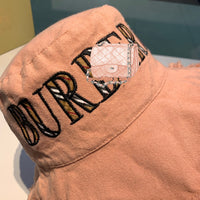 C-hat Burberry 100% Cotton Boonie Fishing Bucket Women Summer String Hat Cap