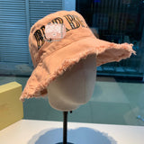 C-hat Burberry 100% Cotton Boonie Fishing Bucket Women Summer String Hat Cap