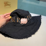 C-hat Burberry 100% Cotton Boonie Fishing Bucket Women Summer String Hat Cap