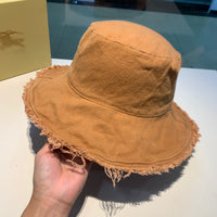 C-hat Burberry 100% Cotton Boonie Fishing Bucket Women Summer String Hat Cap