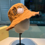 C-hat Burberry 100% Cotton Boonie Fishing Bucket Women Summer String Hat Cap