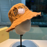 C-hat Burberry 100% Cotton Boonie Fishing Bucket Women Summer String Hat Cap