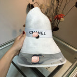 C-hat Women Sun Hat Summer Hollow Out Cotton Knit Cap Elegant