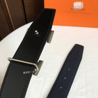 A-accessories Hermès Women Leather Belt for Pants Dress Jeans Waist Belt with Brushed Alloy Buckle