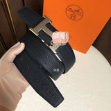 A-accessories Hermès Women Leather Belt for Pants Dress Jeans Waist Belt with Brushed Alloy Buckle