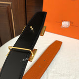 A-accessories Hermès Women Leather Belt for Pants Dress Jeans Waist Belt with Brushed Alloy Buckle