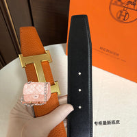 A-accessories Hermès Women Leather Belt for Pants Dress Jeans Waist Belt with Brushed Alloy Buckle