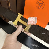A-accessories Hermès Women Leather Belt for Pants Dress Jeans Waist Belt with Brushed Alloy Buckle