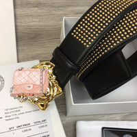A-accessories V.e.r.s.a.c.e Men's Genuine Leather Dress Belt, Handmade, 100% Cow Leather, Fashion & Classic Designs for Work Business and Casual
