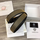 A-accessories V.e.r.s.a.c.e Men's Genuine Leather Dress Belt, Handmade, 100% Cow Leather, Fashion & Classic Designs for Work Business and Casual