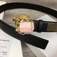 A-accessories V.e.r.s.a.c.e Men's Genuine Leather Dress Belt, Handmade, 100% Cow Leather, Fashion & Classic Designs for Work Business and Casual