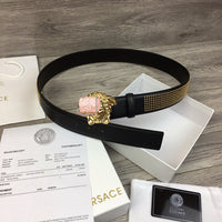 A-accessories V.e.r.s.a.c.e Men's Genuine Leather Dress Belt, Handmade, 100% Cow Leather, Fashion & Classic Designs for Work Business and Casual