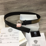 A-accessories V.e.r.s.a.c.e Men's Genuine Leather Dress Belt, Handmade, 100% Cow Leather, Fashion & Classic Designs for Work Business and Casual