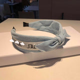 A-accessories Dior Wide Plain Headbands Knot Turban Headband Fashion Elastic Hairband Wide Hair Band Headwear