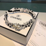 A-accessories Retro Twisted Faux Pearl Headband Wide Head Hoop Decor for Women Girls