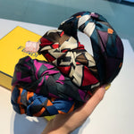 A-accessories Fendi Hair Bands Women Handmade Lovely Style Cloth Cross Knot Hair Hoop Hairband Headband Headwear Hair Accessories
