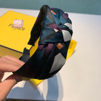 A-accessories Fendi Hair Bands Women Handmade Lovely Style Cloth Cross Knot Hair Hoop Hairband Headband Headwear Hair Accessories