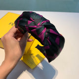 A-accessories Fendi Hair Bands Women Handmade Lovely Style Cloth Cross Knot Hair Hoop Hairband Headband Headwear Hair Accessories