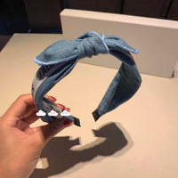A-accessories Dior Wide Plain Headbands Knot Turban Headband Fashion Elastic Hairband Wide Hair Band Headwear