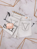 D-clothing V.e.r.s.a.c.e Women's Casual Elastic Waist Striped Summer Beach Shorts with Pockets