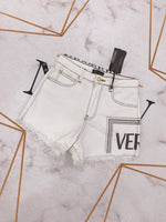 D-clothing V.e.r.s.a.c.e Women's Casual Elastic Waist Striped Summer Beach Shorts with Pockets