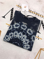 D-clothing Dior V-Neck T Shirts Summer Tie-Dyed Print Casual Short Sleeve T Shirts Tops Blouse Tees