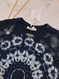 D-clothing Dior V-Neck T Shirts Summer Tie-Dyed Print Casual Short Sleeve T Shirts Tops Blouse Tees