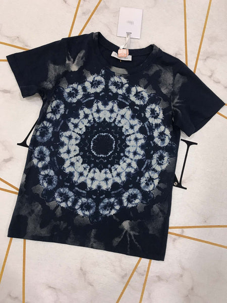 D-clothing Dior V-Neck T Shirts Summer Tie-Dyed Print Casual Short Sleeve T Shirts Tops Blouse Tees