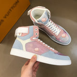 S-shoe Louis Vuitton Classic Hellcat Roar Face Canvas Shoes High Top Canvas Sneakers