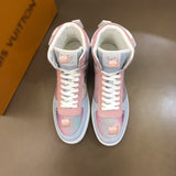 S-shoe Louis Vuitton Classic Hellcat Roar Face Canvas Shoes High Top Canvas Sneakers