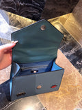 M-Handbag Prada 22-18cm Glossy Envelope Evening Clutch Faux Patent Leather Women Chain Shoulder Bag Solid Color Purse