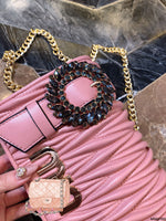 M-Handbag MIU MIU Womens Fashion Handbags Tote Bag Cross Body Shoulder Bag Top Handle Satchel Purse 20-13cm